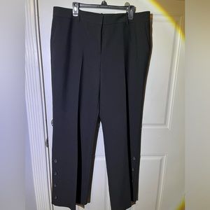 Karl Lagerfeld Dress Suit Straight Wide Leg Pants Black Size 16